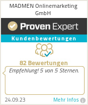 Erfahrungen & Bewertungen zu MADMEN Onlinemarketing GmbH