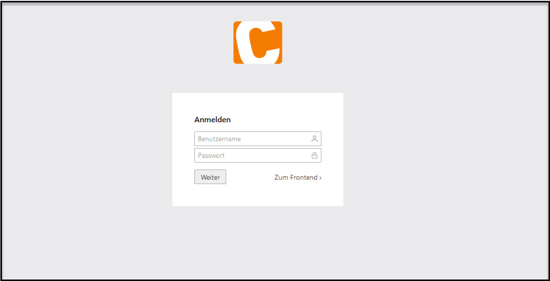 Bei Contao anmelden Bild 1