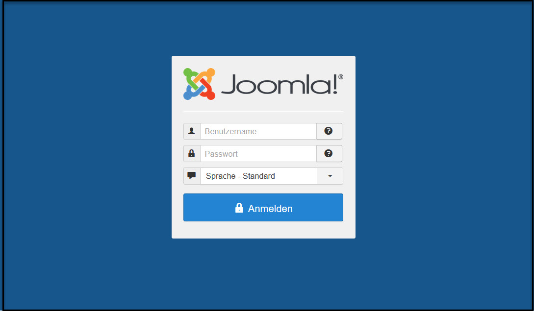 In Joomla anmelden Bild 1