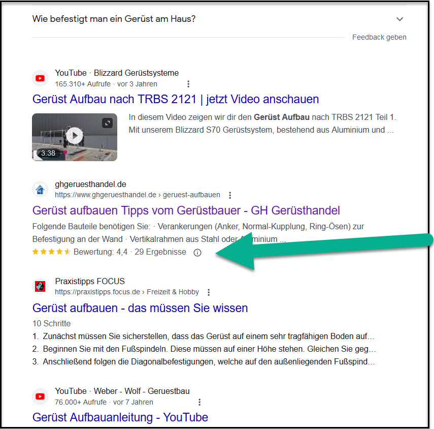 Rich Snippets wie Bewertungssterne - Bild 2