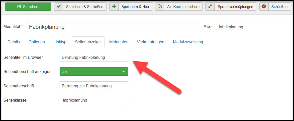 Seitentitel bearbeiten bild 5