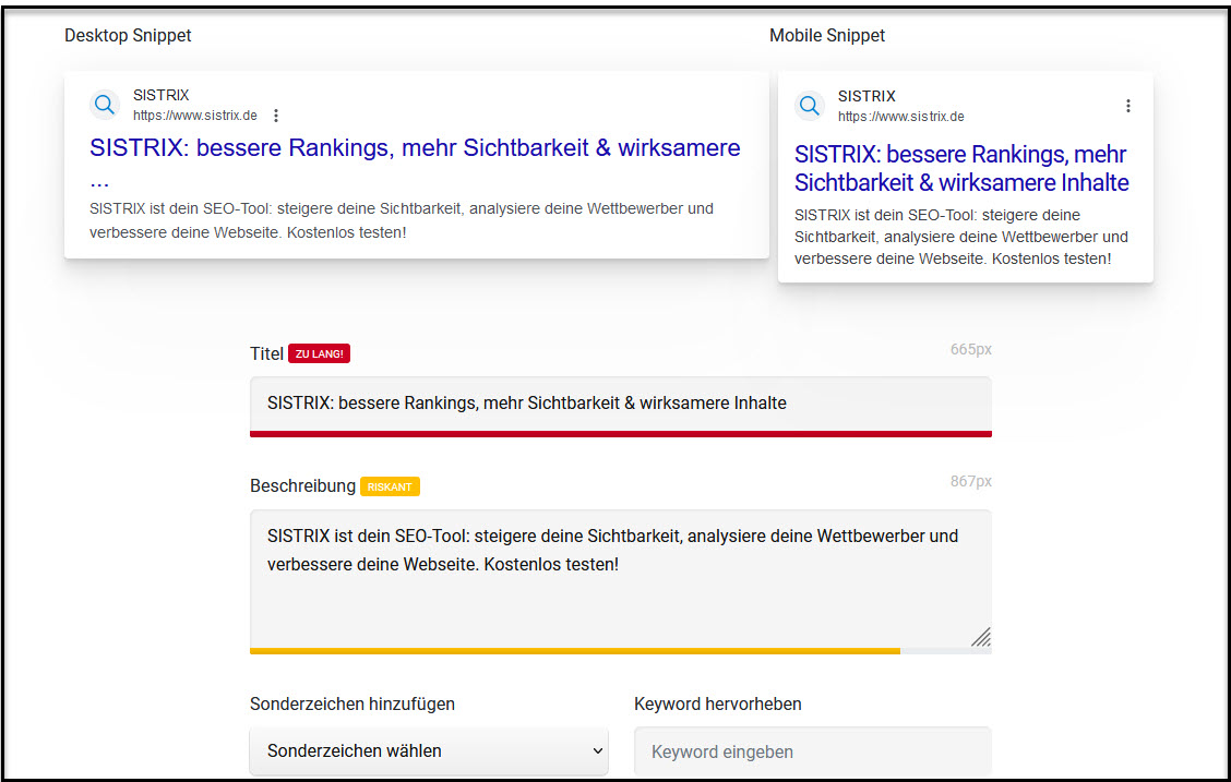 SERP Snippet Generator
