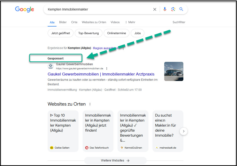 Google Ads Kempten Immobilienmakler
