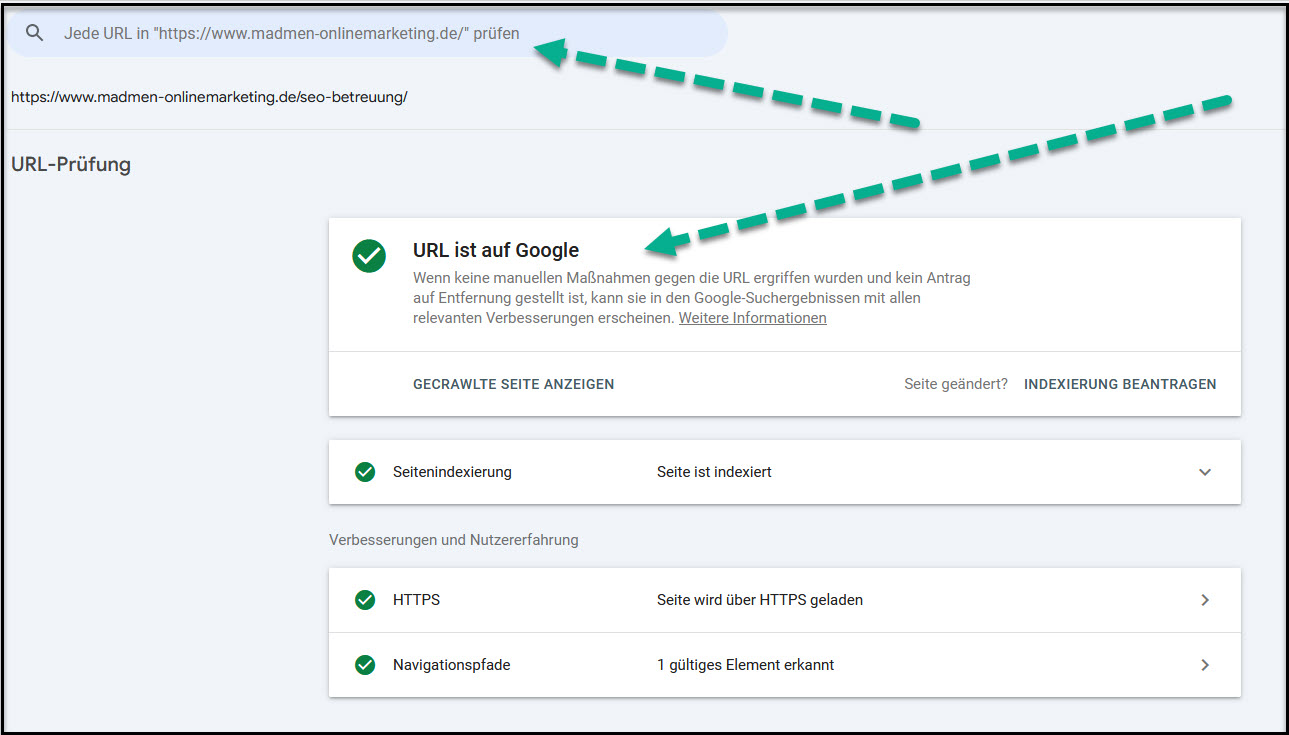 Search Console verwenden
