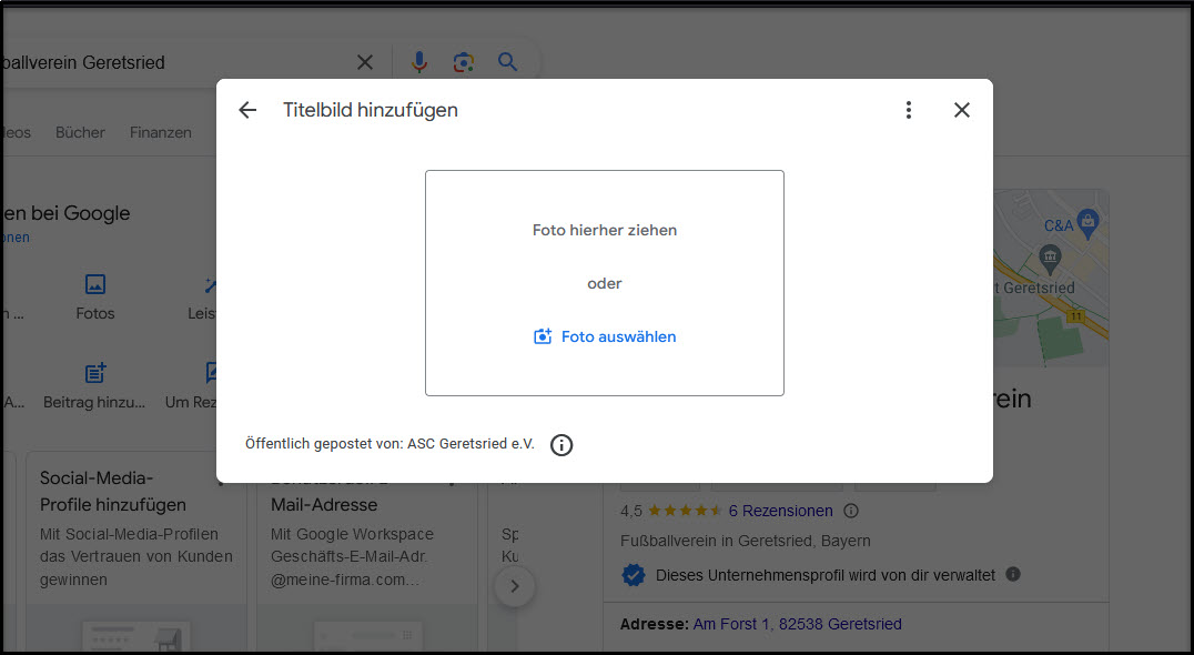 Profilbild hinzufügen
