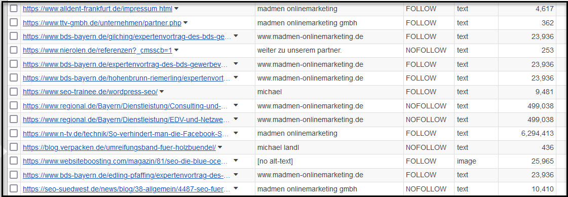 Backlinks analysieren - Bild 5