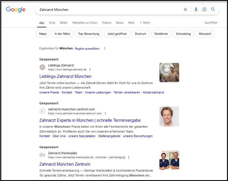 Google Ads Praxisbeispiel