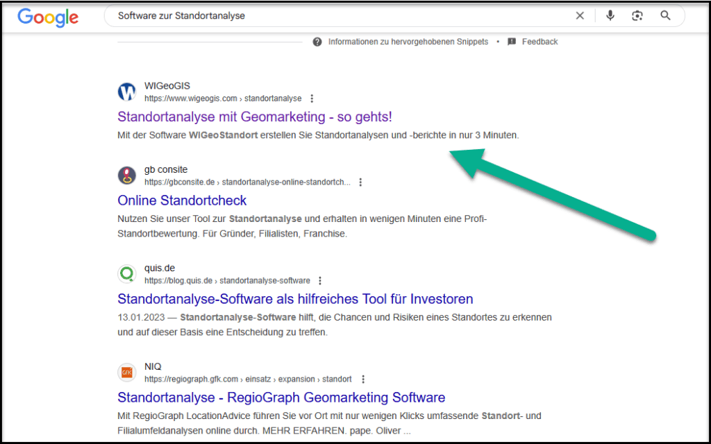 Platz 1 bei Google