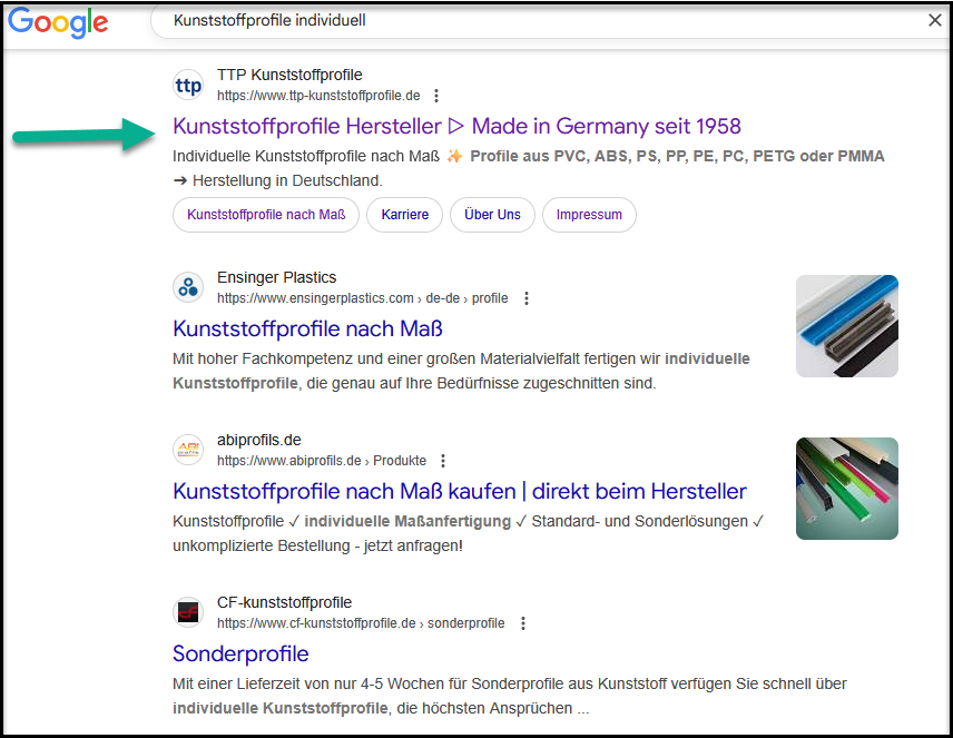 Ranking Profile individuell
