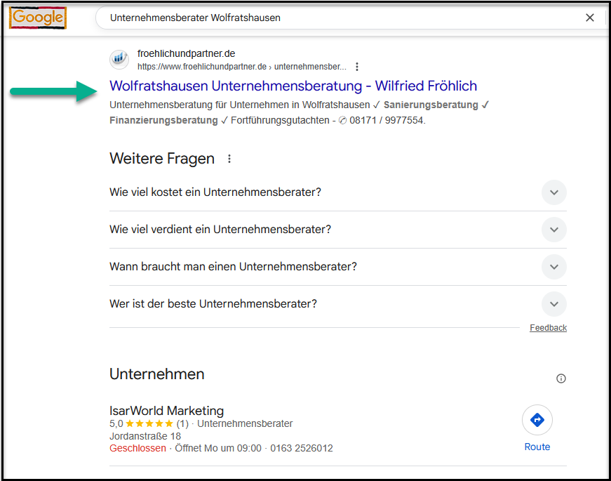 Unternehmensberater Wolfratshausen