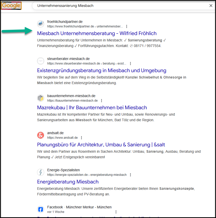 Unternehmenssanierung Miesbach