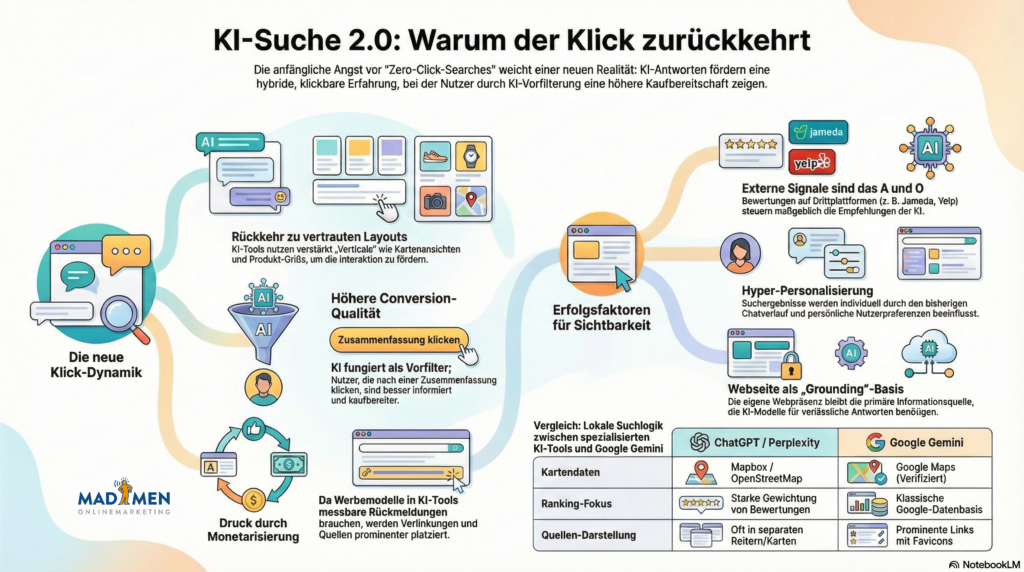 Rückkehr zu vertrauten Layouts: KI-Tools setzen verstärkt auf bekannte vertikale Layouts, um die Nutzerinteraktion zu fördern.