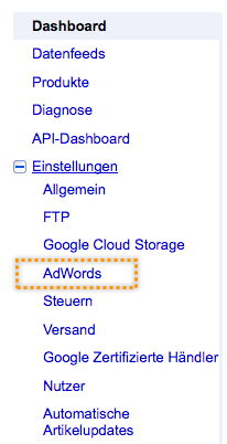 Google Merchant Center AdWords Verknüpfung