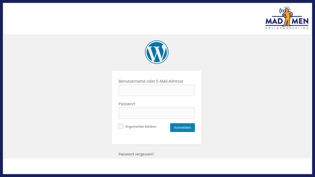 In WordPress einloggen