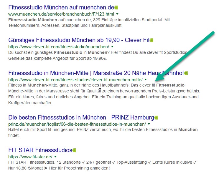 Meta Description Länge