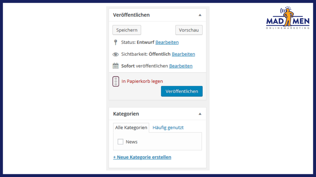 Seite veröffentlichen