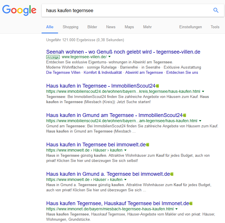 SEO Haus kaufen Tegernsee