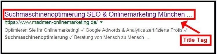 Title Tag Optimierung